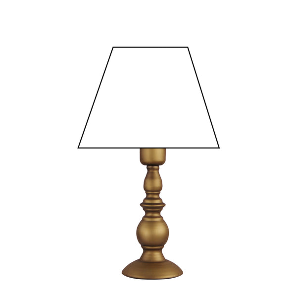Various Metall-Lampenfuß in Nickel, Schwarz, Weiß oder Bronze – Stilvolle Basis für Ihre Tischlampe (25 cm / 33 cm)