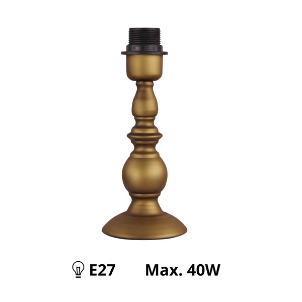 Various Metall-Lampenfuß in Nickel, Schwarz, Weiß oder Bronze – Stilvolle Basis für Ihre Tischlampe (25 cm / 33 cm)