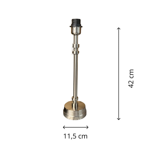 Various Metall Lampenfuß in Nickel Matt – Eleganz in zwei Größen: 35 cm & 42 cm