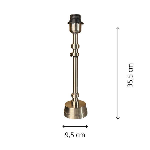 Various Metall Lampenfuß in Nickel Matt – Eleganz in zwei Größen: 35 cm & 42 cm