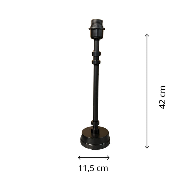 Various Metall Lampenfuß in Schwarz – Eleganz in zwei Größen: 35 cm & 42 cm