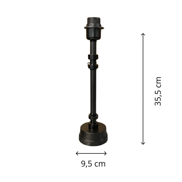 Various Metall Lampenfuß in Schwarz – Eleganz in zwei Größen: 35 cm & 42 cm