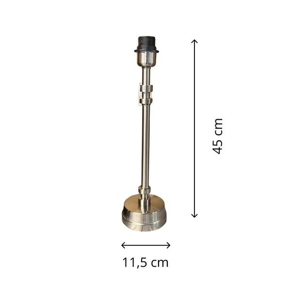 Various Metall Lampenfuß in Nickel Matt – Eleganz in zwei Größen: 38,5 cm & 45 cm