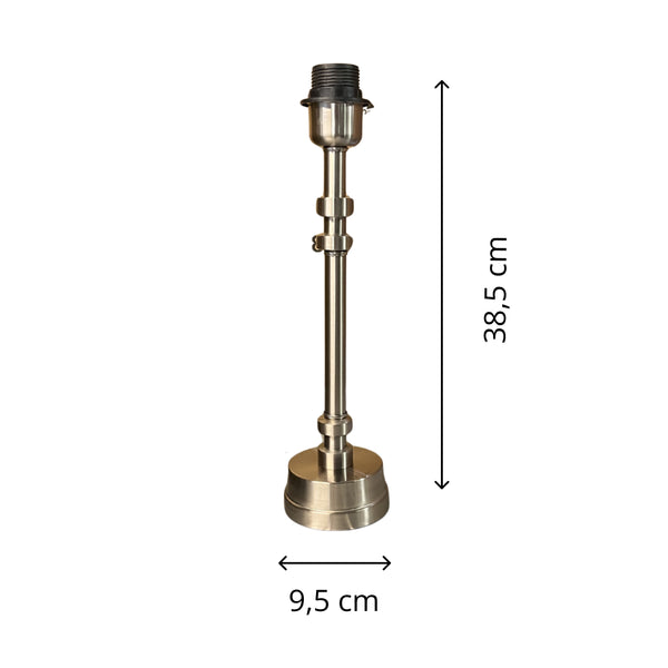 Various Metall Lampenfuß in Nickel Matt – Eleganz in zwei Größen: 38,5 cm & 45 cm