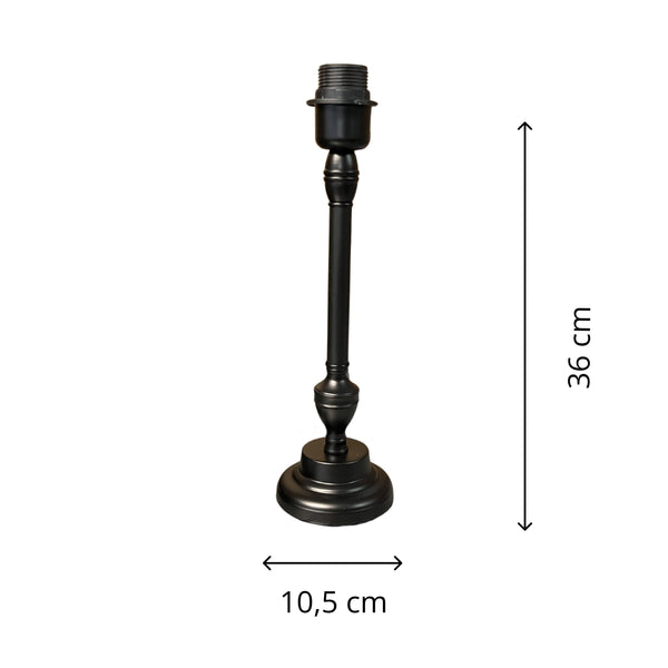 Various Metall Lampenfuß in Schwarz – Große 36 cm und E27-Fassung
