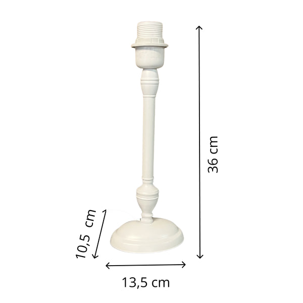 Various Lamp Base Metal White - 33 cm with E27 Socket – Simple and Bright