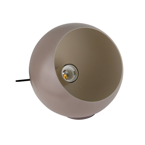 Taupefarbene Tischleuchte Sfera mit modernem Design. Perfekt für eine gemütliche Atmosphäre in Ihrem Wohnraum.