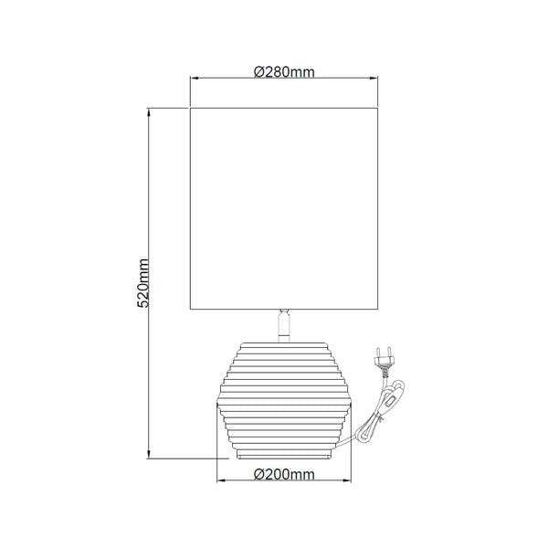 Kompakte Various Tin Lampe mit zeitlosem silbernen Design