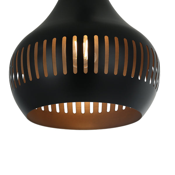 Various Canna Pendelleuchte – 1-flammig – Ø25 cm – Schwarz – Modern & Industriell