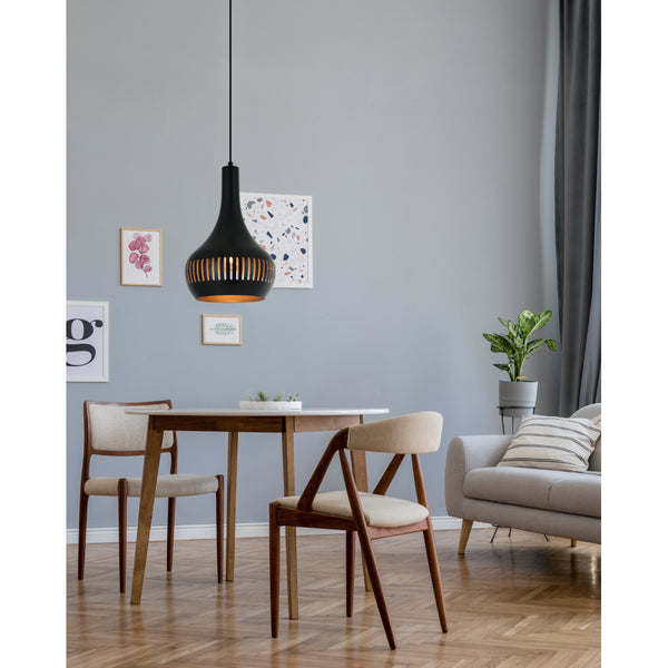 Various Canna Pendelleuchte – 1-flammig – Ø25 cm – Schwarz – Modern & Industriell