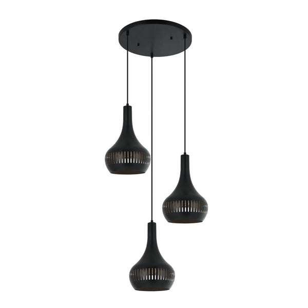 Moderne Hängelampe aus Metall – Various Canna Serie – 3-flammig