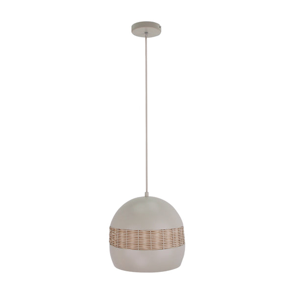 Detailansicht Rattan Geflecht der Various Caserta Pendelleuchte in Creme
