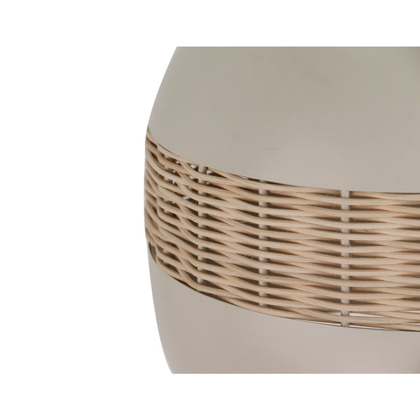 Detailansicht Rattan Geflecht der Various Caserta Pendelleuchte in Creme