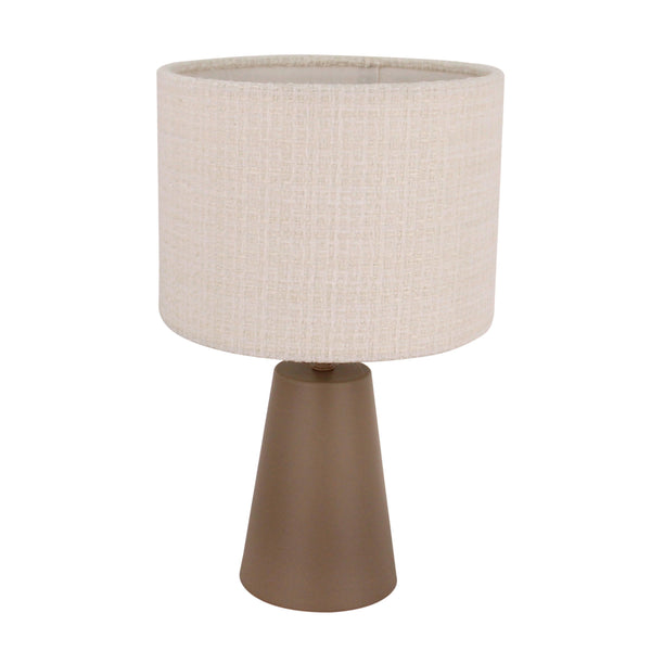 Tischlampe Faro mit Kegelfuß – modern, stabil und stilvoll in Taupe.