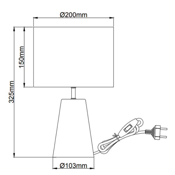 Faro Lampe mit Stoffschirm – elegantes Licht für jeden Raum.