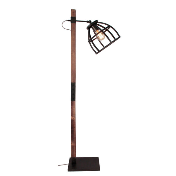 Various Frame Stehlampe 140 cm Höhe aus Metall und Holz