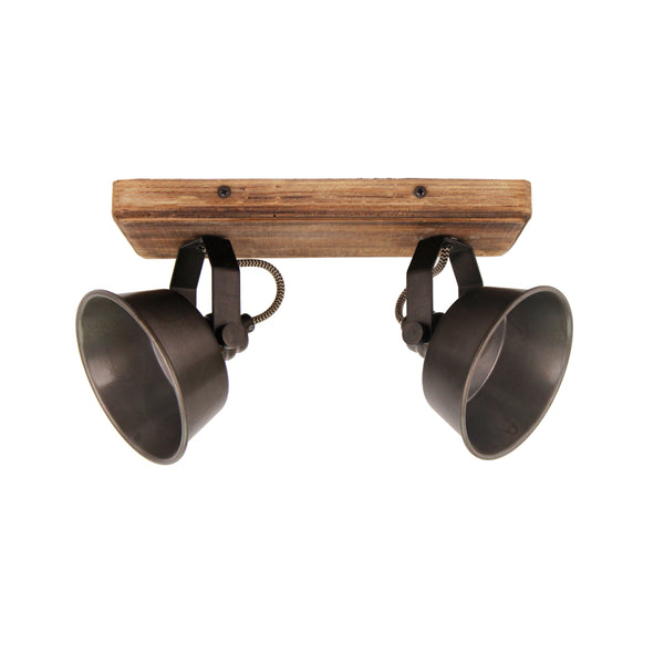 2-flammige Lampe in Schwarz – Modernes Design
