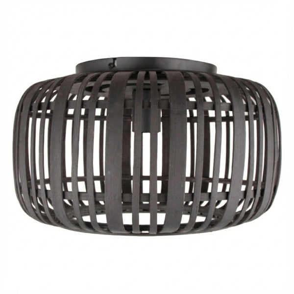 Various Rattan Deckenleuchte – Ø33 oder Ø40 cm – 1 flammig - Schwarz – Natürliches Material – E27