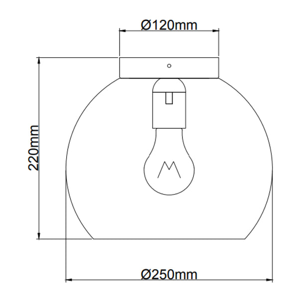 Various Sfera Deckenleuchte - 1 flammig - Sand - Ø 25 cm - Metall