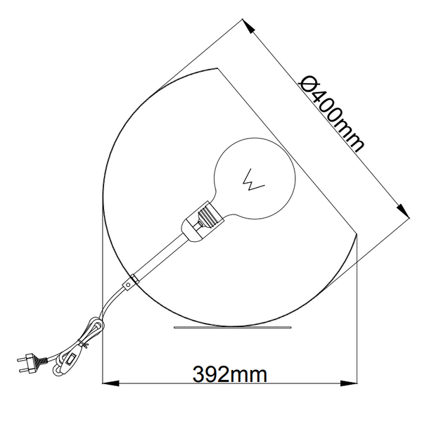 Designer Stehlampe Chericoni Occhio Serie mit runder Form in Creme