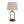 Various Vintage Tischlampe – E27 – Höhe 45 cm – Holzfuß & Metallbügel – Beiger Stoffschirm