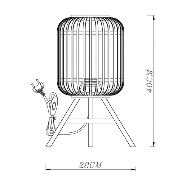 Stilvolle Tischlampe Various Woven Natur – Warmes Licht für Wohnzimmer