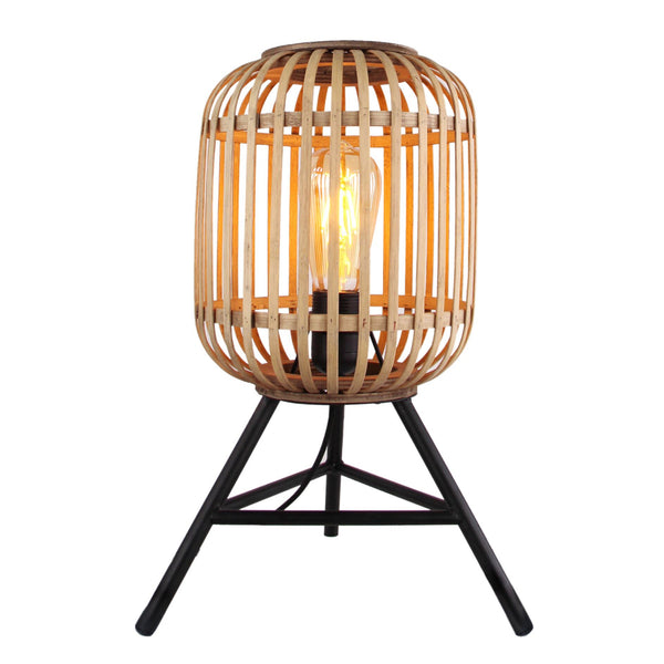Various Woven Tischlampe Natur – 1-flammig, Ø22 cm, Bambus