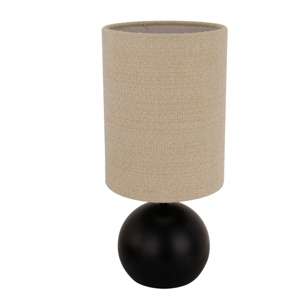 Stilvolle Kugelfuß-Tischlampe Porto – Wahlweise in Schwarz oder Taupe, modern und zeitlos.