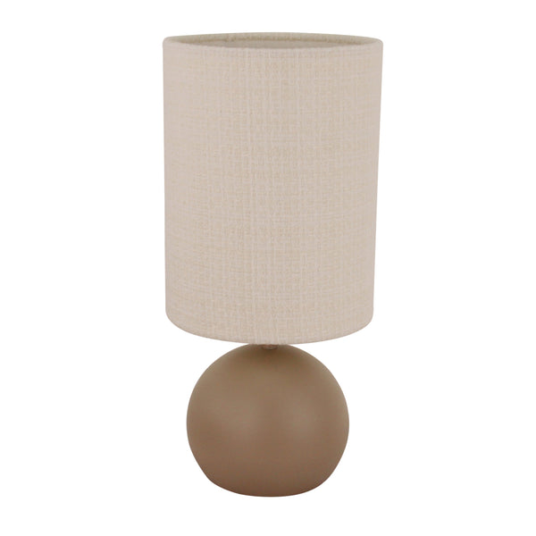 Porto Tischlampe in Taupe – E27-Fassung und elegantes Design mit runder Basis.