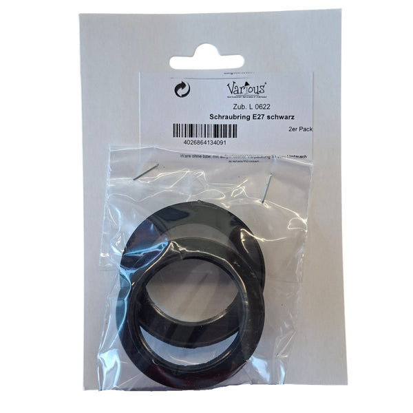 Screw Ring for E27 Lamp Holder (2 pieces) | White or Black | Various