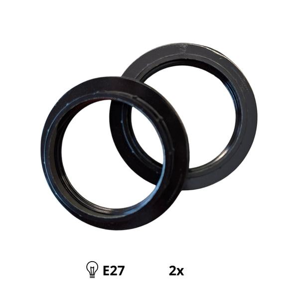 Screw Ring for E27 Lamp Holder (2 pieces) | White or Black | Various