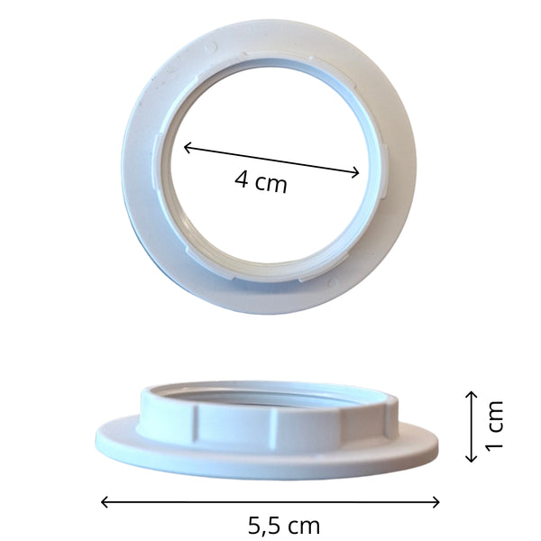Screw Ring for E27 Lamp Holder (2 pieces) | White or Black | Various
