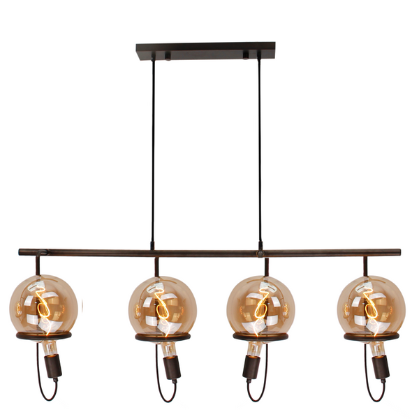 Schwarze Pendelleuchte Anello im industriellen Design. Perfekt für moderne Räume und stimmungsvolle Beleuchtung.