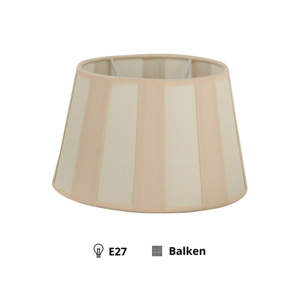 Detailansicht des cremefarbenen Lampenschirms Oval, ideal für eine sanfte Beleuchtung.