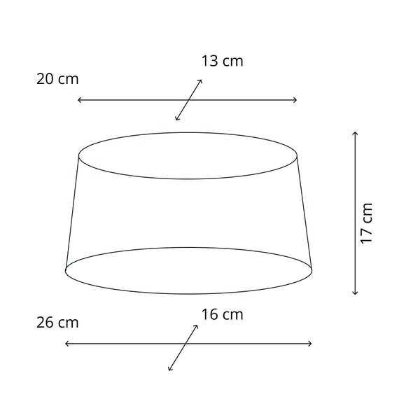 Detailaufnahme des grauen Lampenschirms Oval, ideal für stimmungsvolle Beleuchtung.