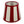 Detailansicht des ovalen Lampe-Schirms in Rot und Creme. Der moderne Look bringt frische Farbakzente in jeden Raum.