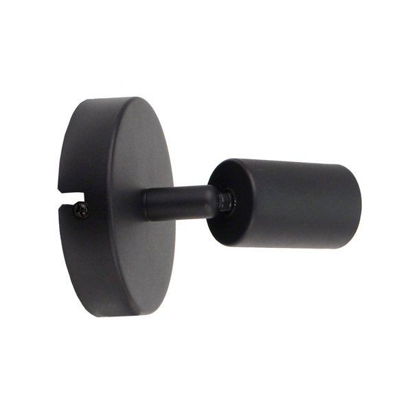 Detailaufnahme der schwarzen Wandleuchte Basic von Chericoni. Perfekt für einen industriellen Look in modernen Räumen.