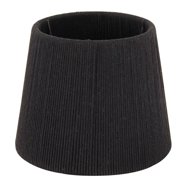 Schwarzer Lampenschirm aus Baumwolle mit modernem Design. Ideal für gemütliche Beleuchtung in jedem Raum.