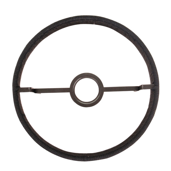 Detailaufnahme des schwarzen Lampenschirms aus Baumwolle.