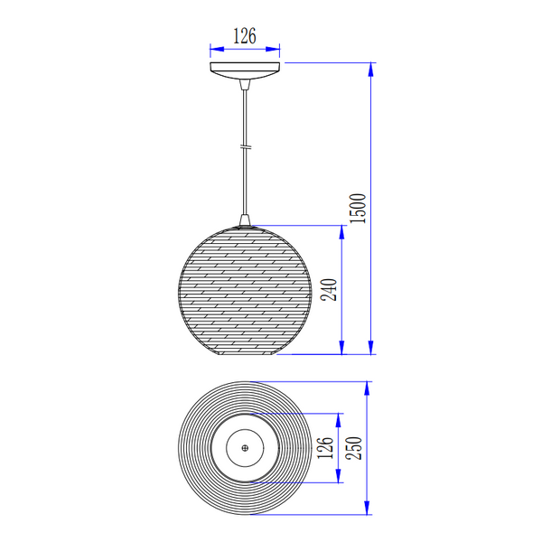Detailaufnahme der braunen Pendelleuchte Carpi mit modernem Design. Perfekt für schicke Akzente in jedem Wohnraum.
