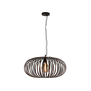 Die bronze Pendelleuchte Curvato bringt industriellen Charme in jeden Raum.