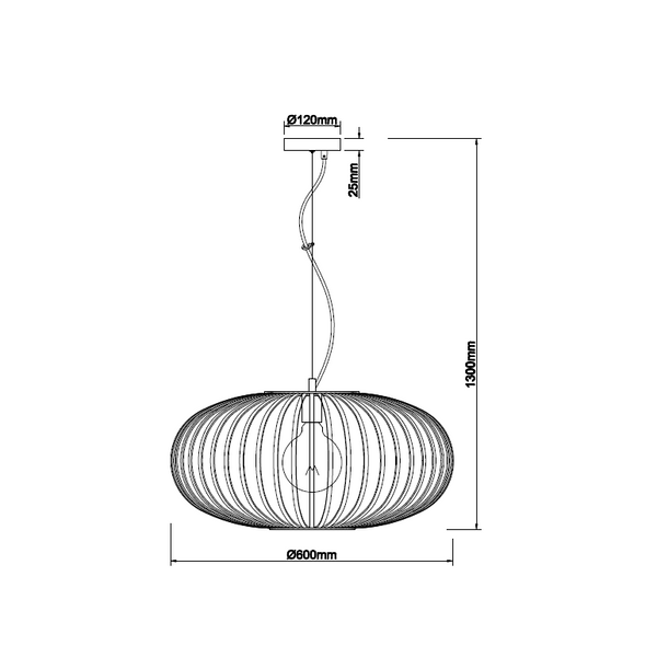 Detailaufnahme der schwarzen Pendelleuchte Curvato. Ihr industrielles Design verleiht jedem Raum einen modernen Akzent.