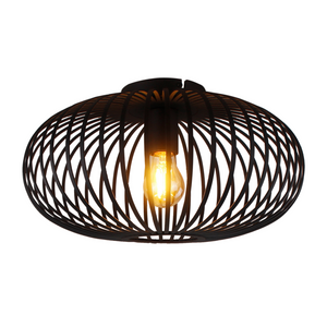 Schlichte schwarze Deckenleuchte Curvato mit modernem Industriecharme. Ideal für spannende Lichtakzente in jedem Raum.