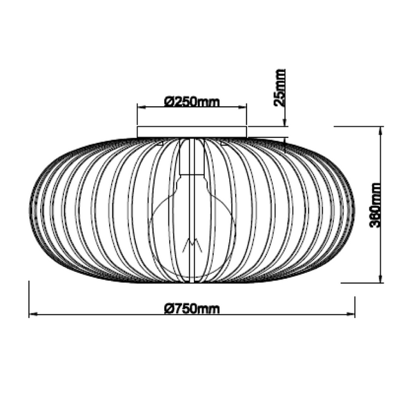 Detailansicht der modernen schwarzen Deckenleuchte Curvato. Ihr elegantes Design bringt zeitlose Eleganz in jeden Raum.
