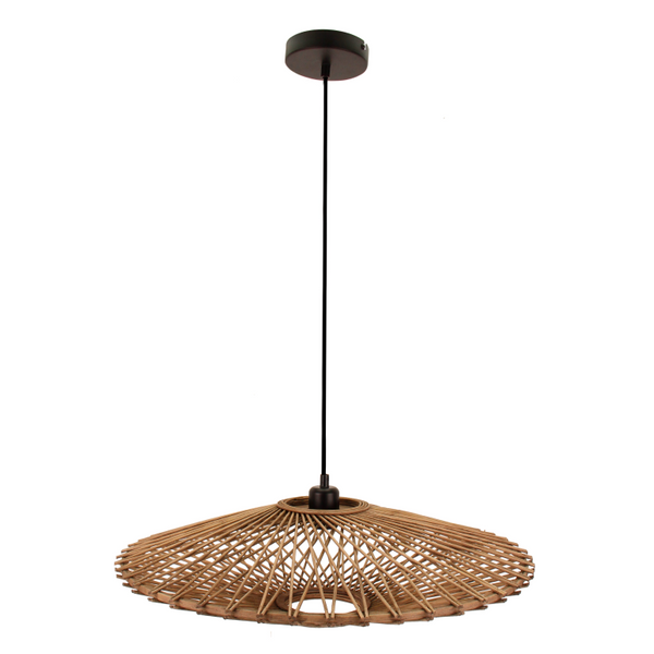 Detailaufnahme der braunen Pendelleuchte Nature Capello. Ihr modernes Design bringt natürliche Eleganz in jeden Raum.