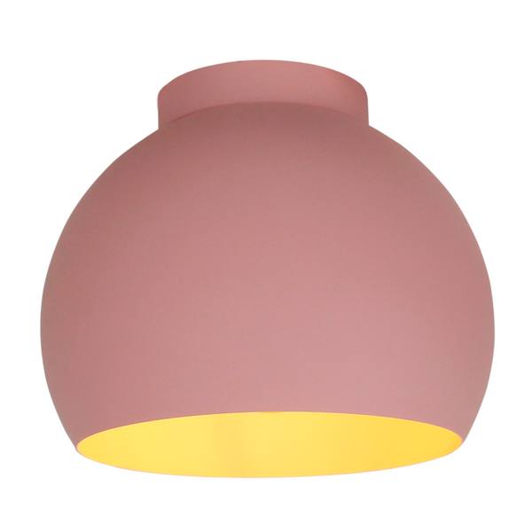 Moderne Deckenleuchte Sfera in zartem Rosa. Ihr sanftes Licht verleiht jedem Raum eine einladende Atmosphäre.