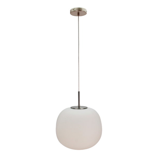 Detailansicht der Opalino Pendelleuchte in Weiß. Ideal für eine moderne, luftige Atmosphäre in Ihrem Wohnraum.
