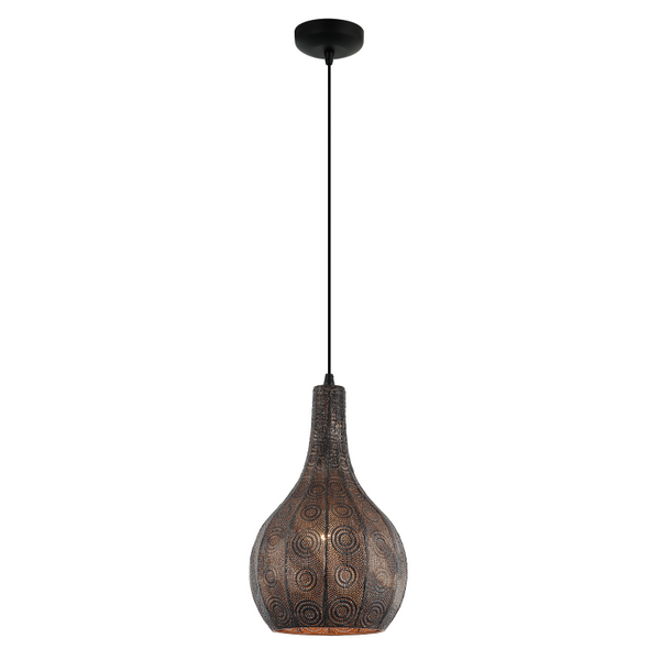 Schwarze Pendelleuchte Rolo mit klassischem Design. Sie kreiert eine elegante Atmosphäre über Esstischen oder in Foyers.