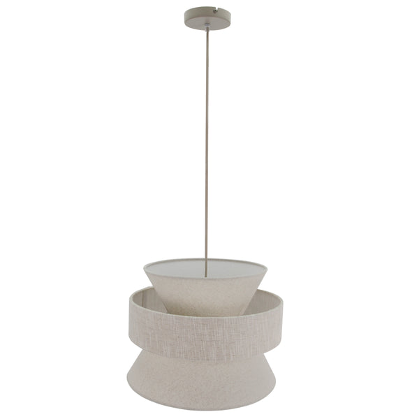 Die Scarlisa Pendelleuchte in Beige vereint minimalistisches Design mit Japandi-Stil. Ideal für gemütliche Beleuchtung.