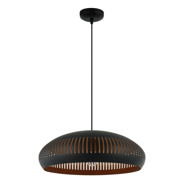 Die schwarze Strisce Pendelleuchte aus Metall verleiht jedem Raum einen industriellen Charme. Ideal für moderne Wohnkonzepte.